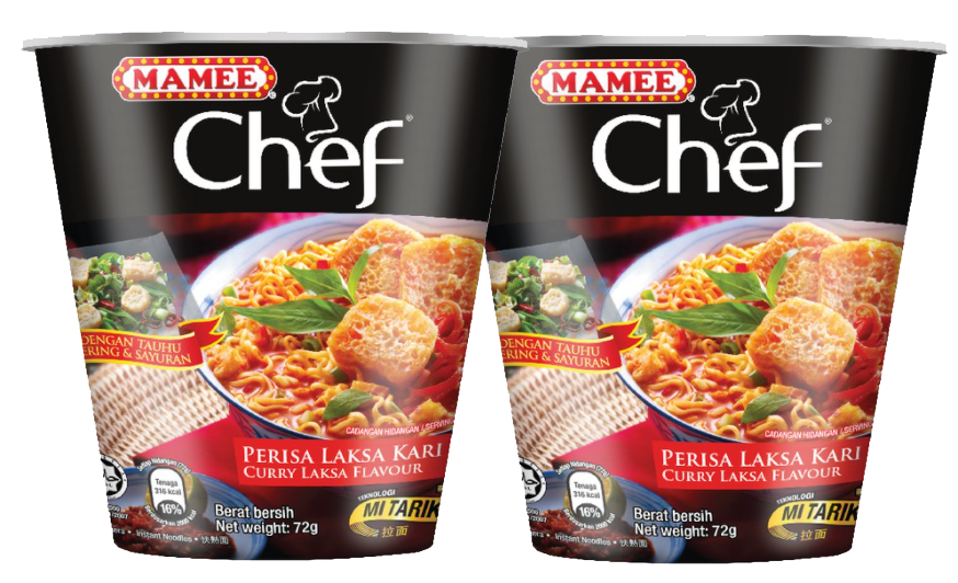 Mamee Chef Cup Noodles Curry Laksa 2x(72g)
